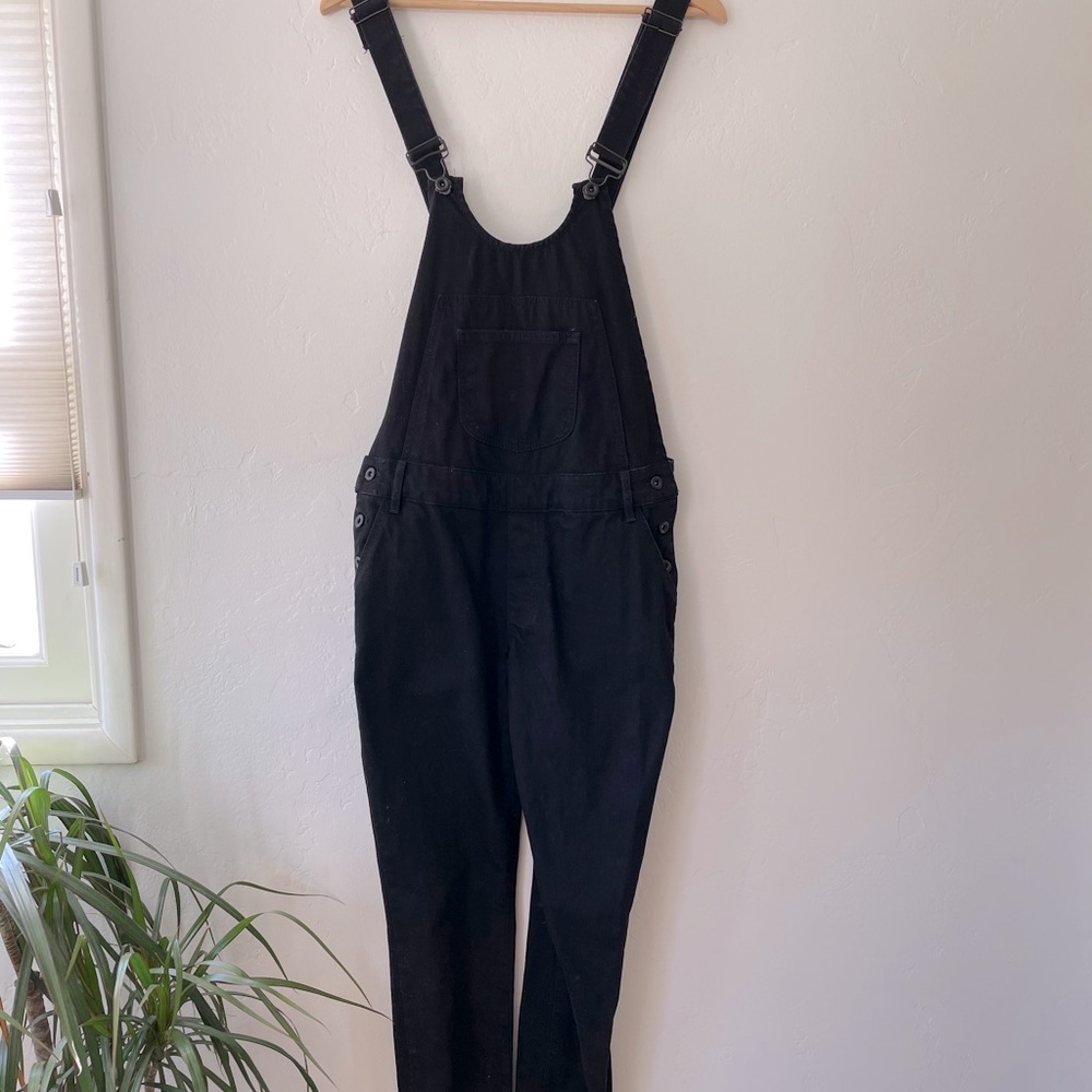 Zara Black Denim Overalls
